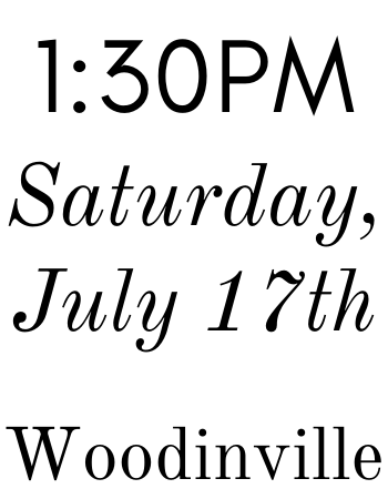 Woodinville on Saturday @ 1:30pm