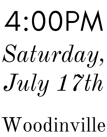 Woodinville on Saturday @ 4pm